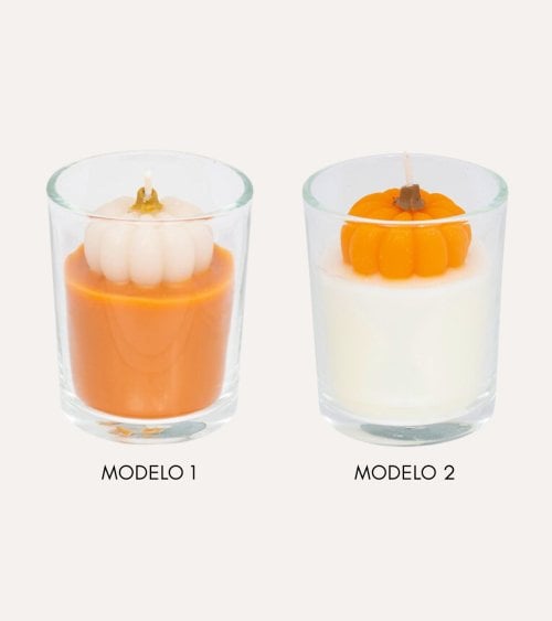 Vela Decorativa de Calabaza Otoñal de Parafina