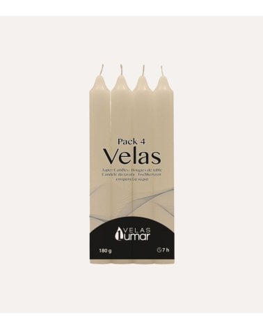 Set de 4 Velas Cirio Decorativas