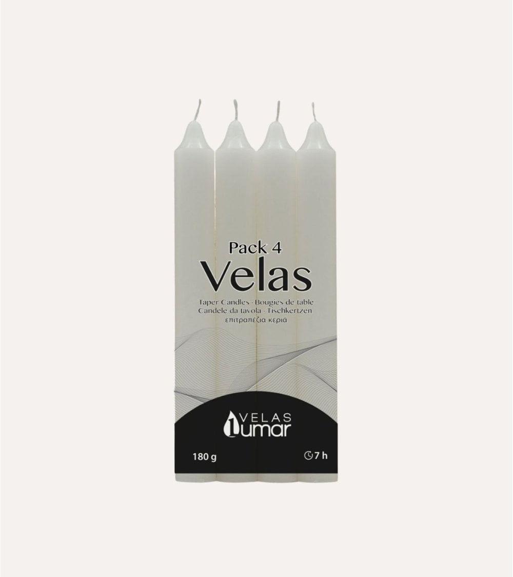 Set de 4 Velas Cirio Decorativas