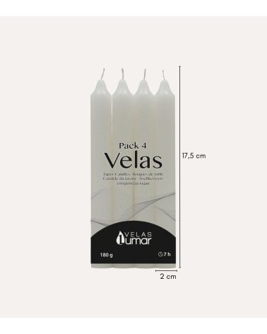 Set de 4 Velas Cirio Decorativas