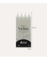 Set de 4 Velas Cirio Decorativas