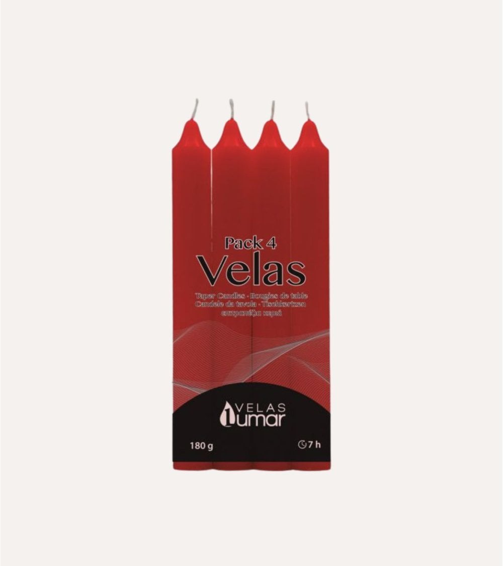 Set de 4 Velas Cirio Decorativas