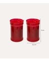 Set de 2 Velones Santos Rojos de Parafina y Cera Vegetal