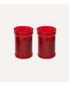 Set de 2 Velones Santos Rojos de Parafina y Cera Vegetal