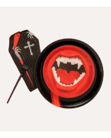 Set de 20 Servilletas Dobles Ataud para Halloween