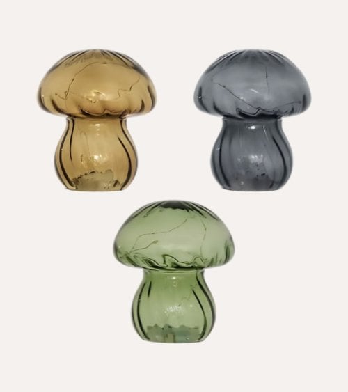 Lámpara de Mesa Seta Cozy de Vidrio