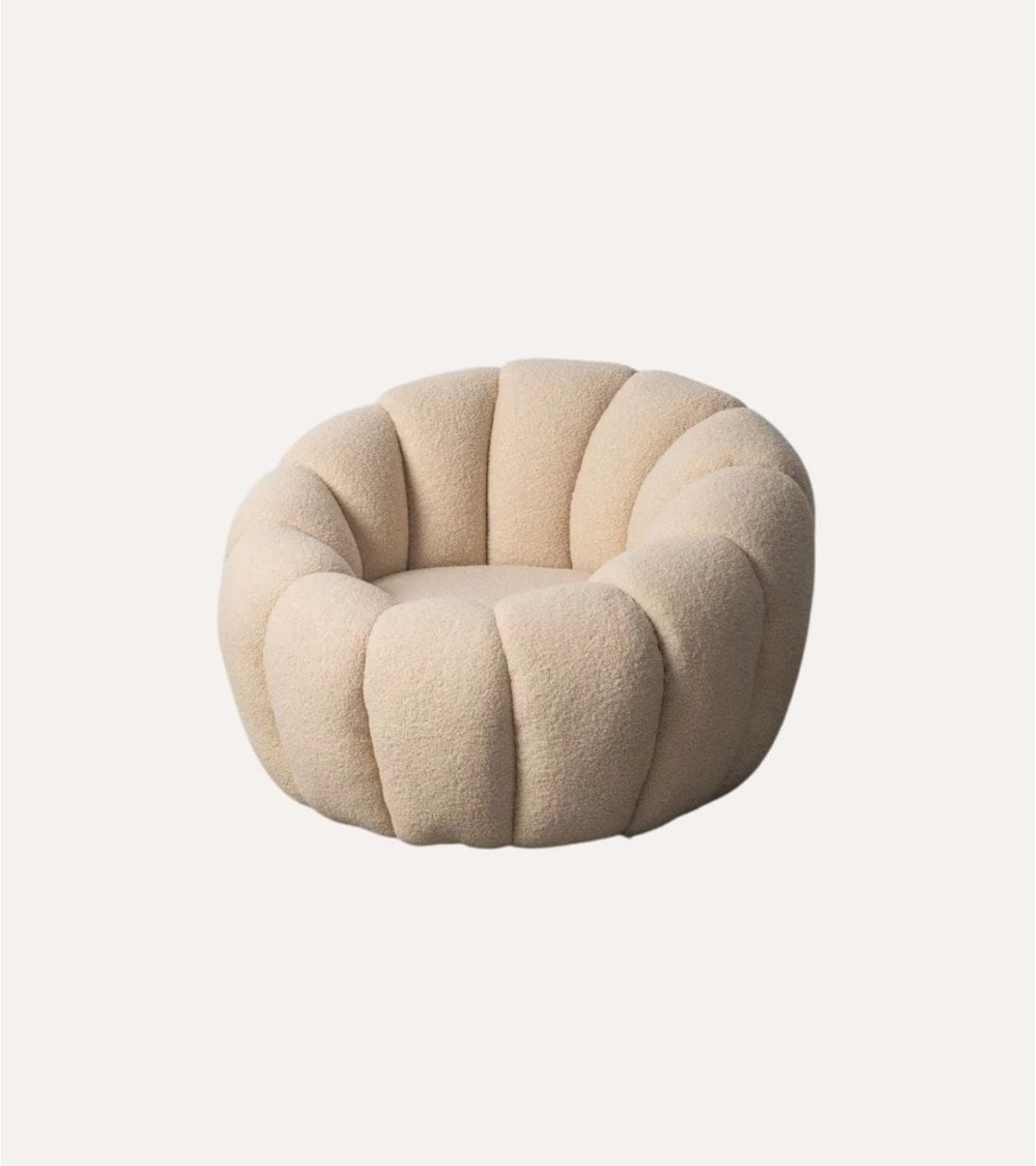 Sillón Fleur de Borreguillo y Madera