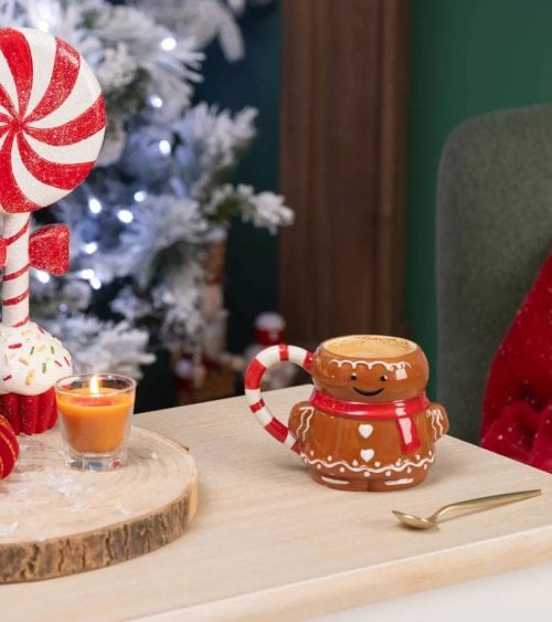 Taza de Galleta Navideña de Jengibre de Dolomita