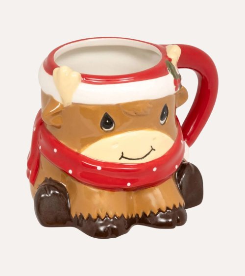Taza Navideña Reno Bebé de Dolomita