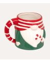 Taza Mug Gnomo con Bastón Navideño de Dolomita