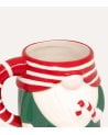 Taza Mug Gnomo con Bastón Navideño de Dolomita