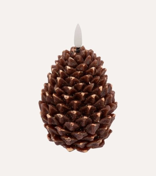 Vela LED de Piña de Pino de Parafina