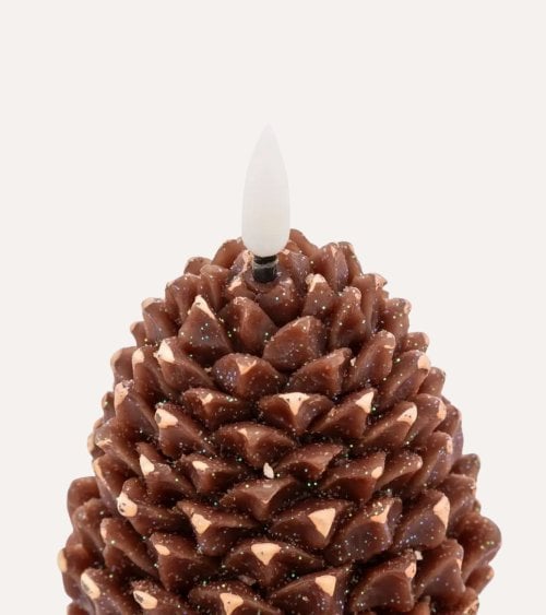 Vela LED de Piña de Pino de Parafina