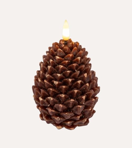 Vela LED de Piña de Pino de Parafina
