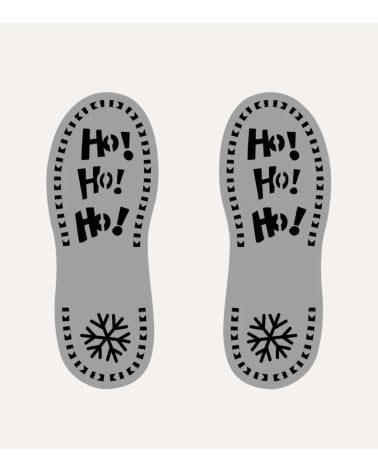 Plantilla de Pies de Papá Noel para Pisadas Decorativas