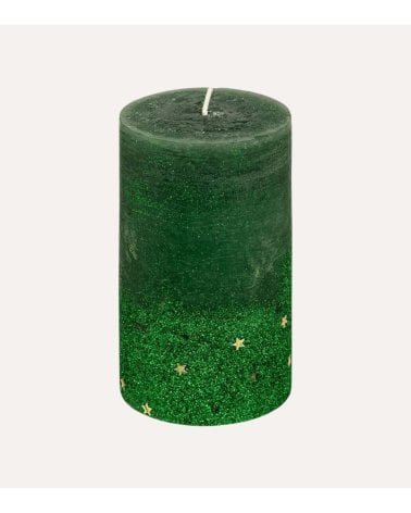 Vela Decorativa Brillos Navideños de Parafina