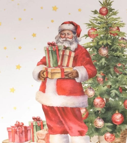 Bajo Plato Papá Noel Vintage de Plástico