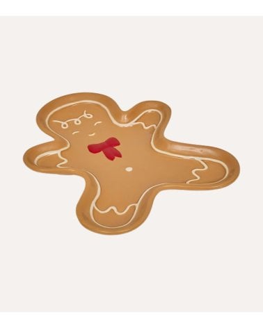 Plato Decorativo Galleta de Jengibre de Cerámica