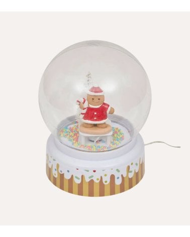 Bola de Nieve Galleta de Jengibre con Luz y Música
