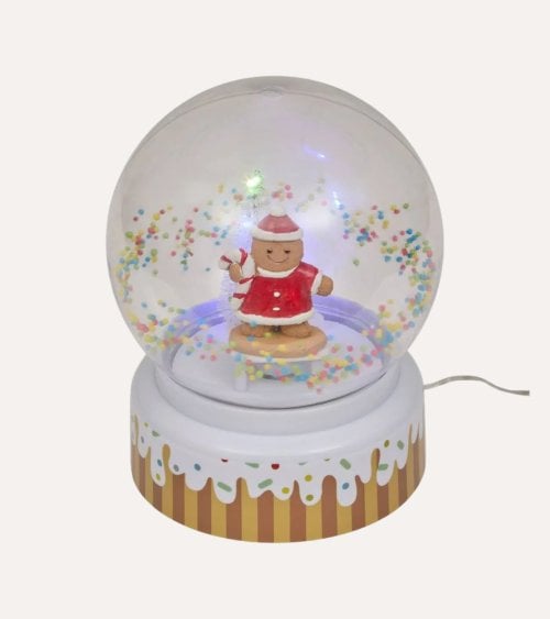 Bola de Nieve Galleta de Jengibre con Luz y Música