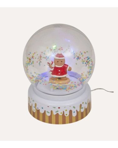 Bola de Nieve Galleta de Jengibre con Luz y Música