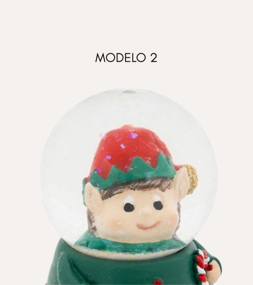 Bola de Nieve Personaje Navideño con Piernas Colgantes