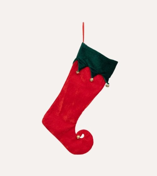 Calcetín Navideño con Cascabeles para Colgar