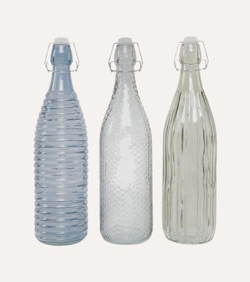 Botella de Cristal Natura con Tapón