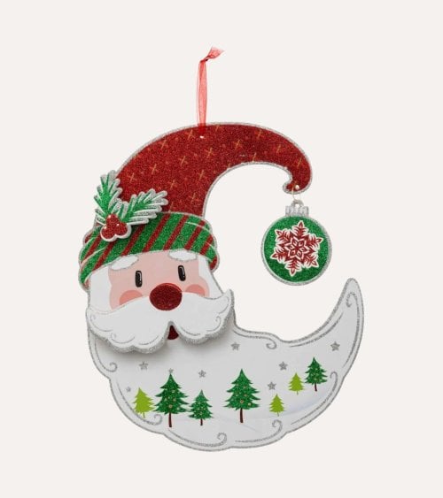 Colgante Luna de Papá Noel para Árbol