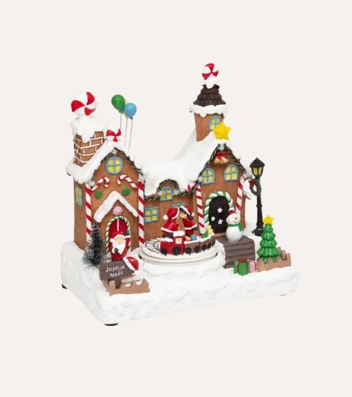 Escena Navideña Papá Noel con iluminación LED