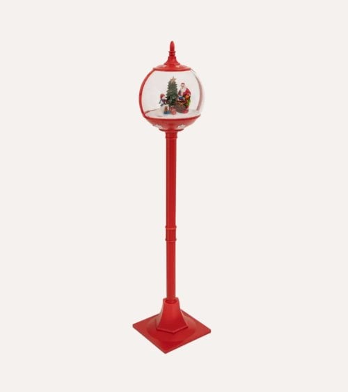 Farol Decorativo Luminoso Rojo para Navidad