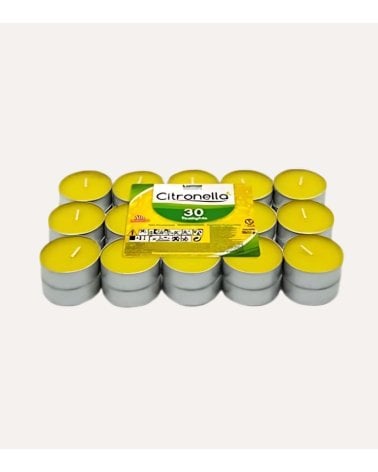 Set de 30 Velas Tealights de Citronela 4 Horas