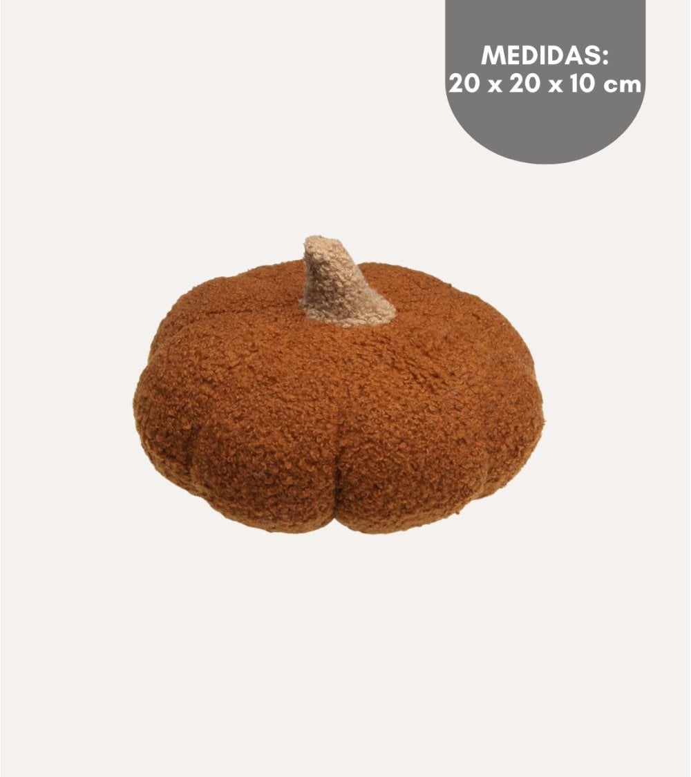 Cojín de Calabaza Estilo Borreguillo de Poliéster