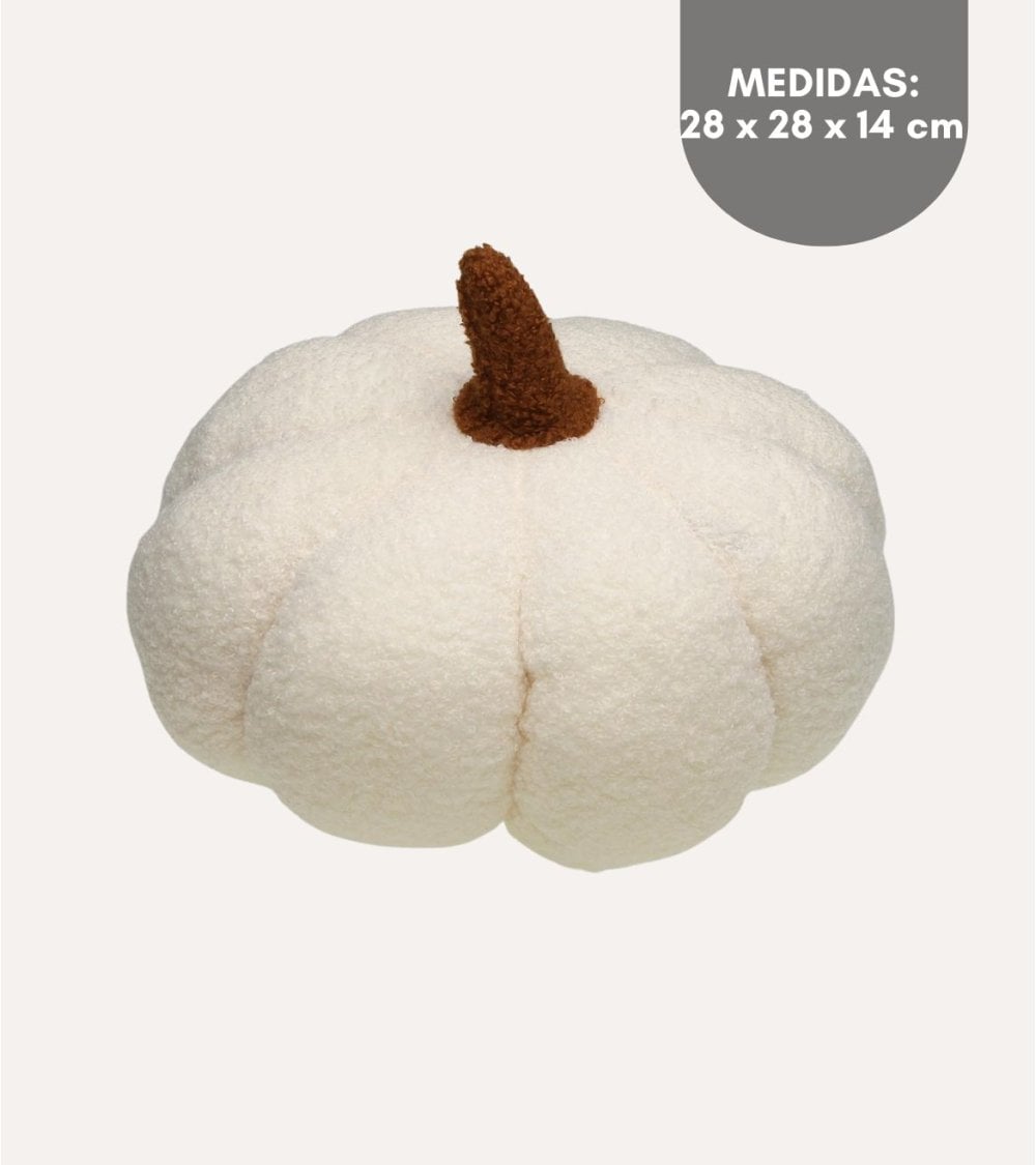 Cojín de Calabaza Estilo Borreguillo de Poliéster