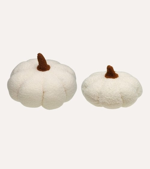 Cojín de Calabaza Estilo Borreguillo de Poliéster