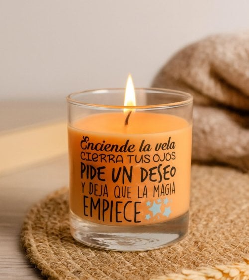 Vela en Vaso Perfumada con Mensaje