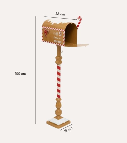 Buzón Navideño Galleta de Jengibre de Metal