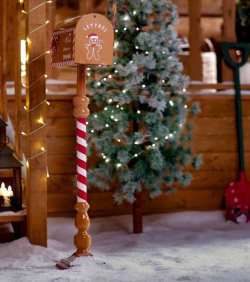 Buzón Navideño Galleta de Jengibre de Metal