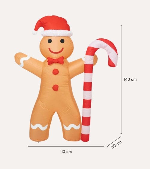 Hinchable Navideño Galleta de Jengibre de Poliéster