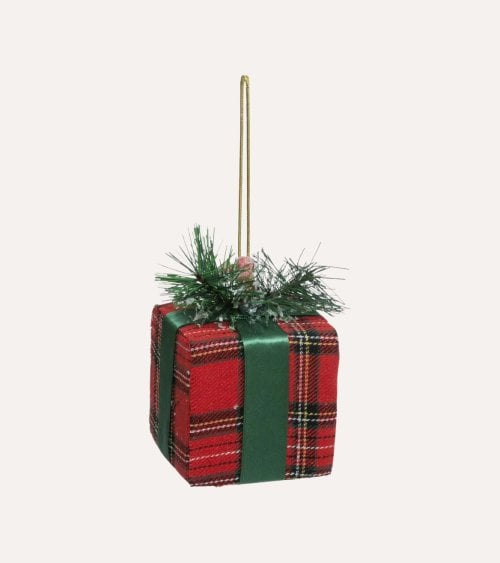 Colgante de Regalo Navideño Estilo Tartán