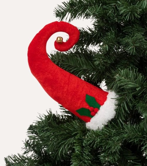 Rama Decorativa Gorro de Papá Noel para Árbol