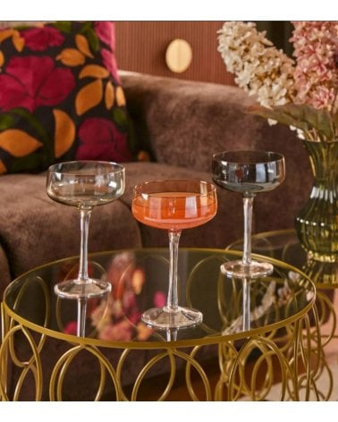 Set de 6 Copas de Champán Lucía de Vidrio Tintado