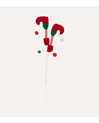 Rama Decorativa Botas de Duende Navideño para Árbol