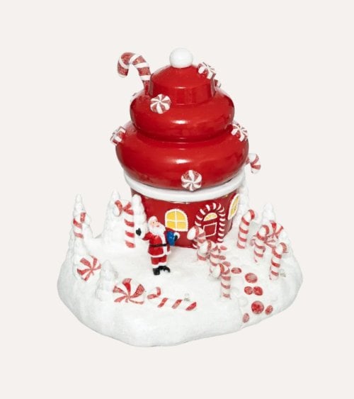 Escena Navideña de Aldea Cupcake de Papá Noel