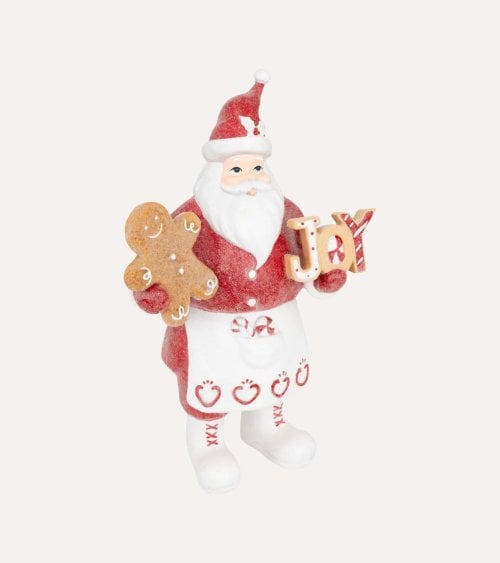 Papá Noel Decorativa Panadero de Poliresina