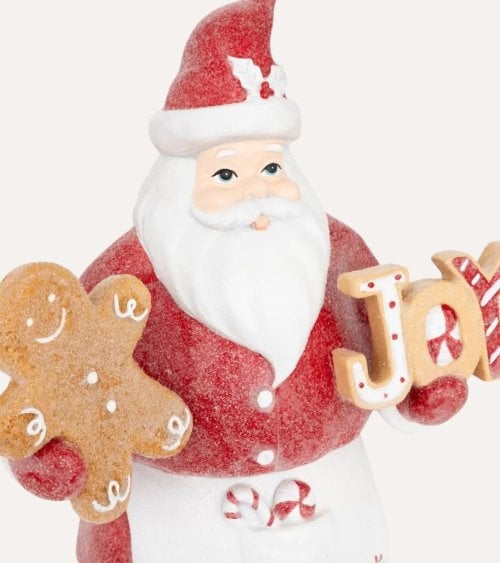 Papá Noel Decorativa Panadero de Poliresina