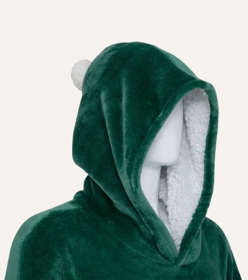 Bata-Manta Navideña con Capucha y Pompón