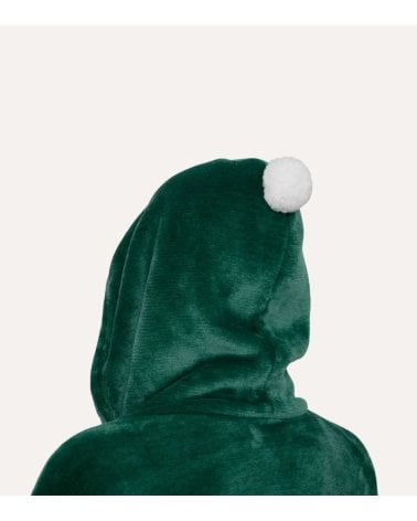 Bata-Manta Navideña con Capucha y Pompón