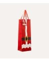 Bolsa de Regalo Navideña para Botella de Vino de Papá Noel