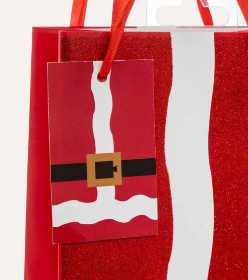 Bolsa de Regalo Navideña para Botella de Vino de Papá Noel
